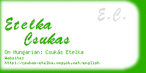 etelka csukas business card