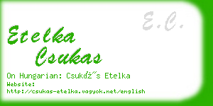 etelka csukas business card